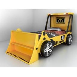 Keyni Yellow Tractor Digger Kids Bed